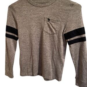 Abercrombie Kids Gray and Blue Long Sleeve Tee